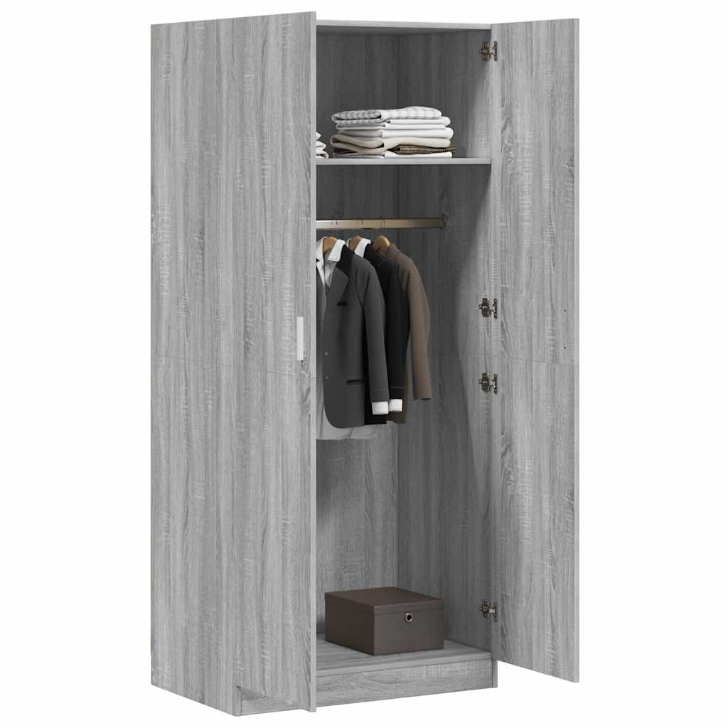 Kleiderschrank Weiß 80x52x180 cm Holzwerkstoff