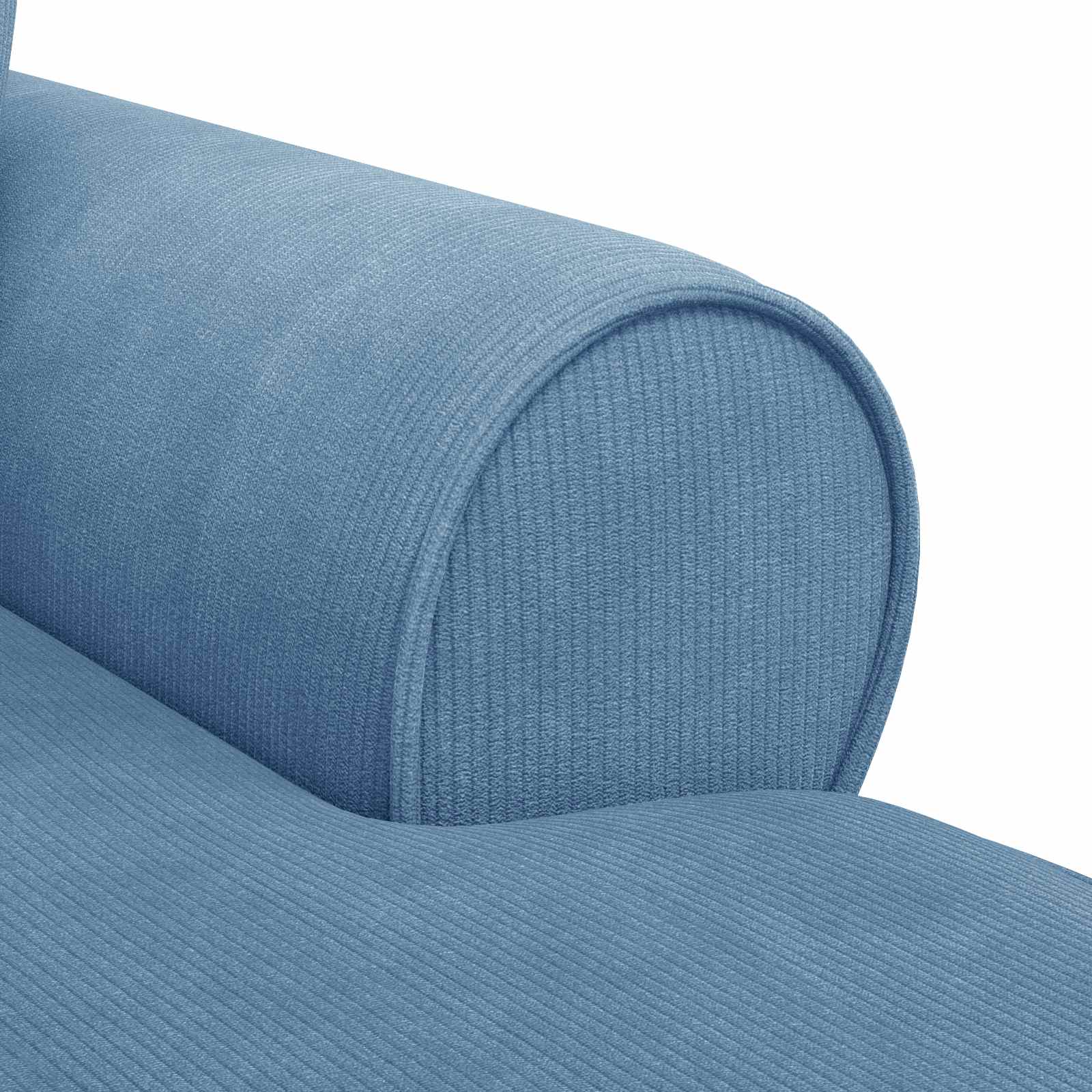 Chaise Lounge mit Rock mit Kissen 3 pcs Hellgrau Cordstoff