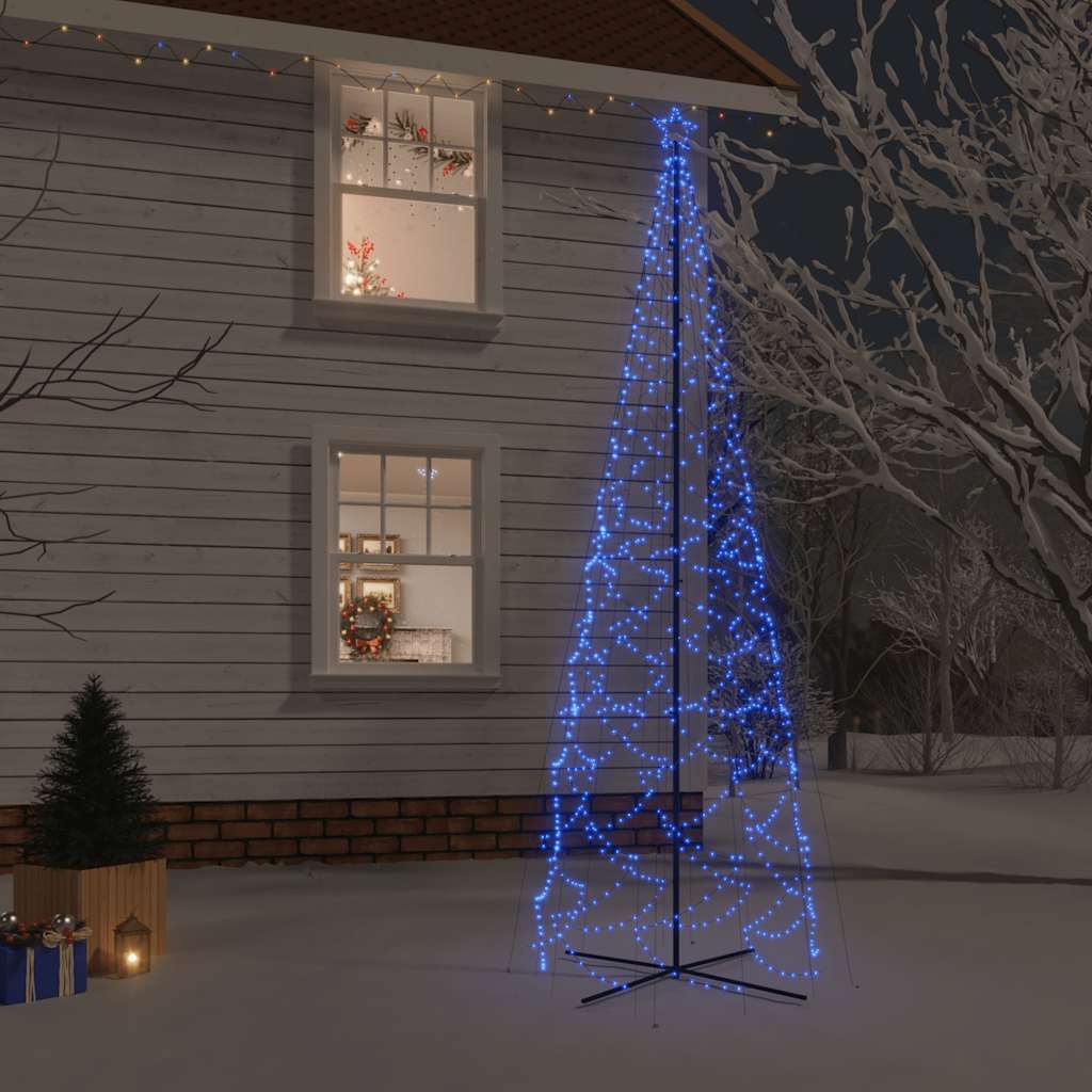 LED-Weihnachtsbaum Kegelform Kaltweiß 1400 LEDs 160x500 cm