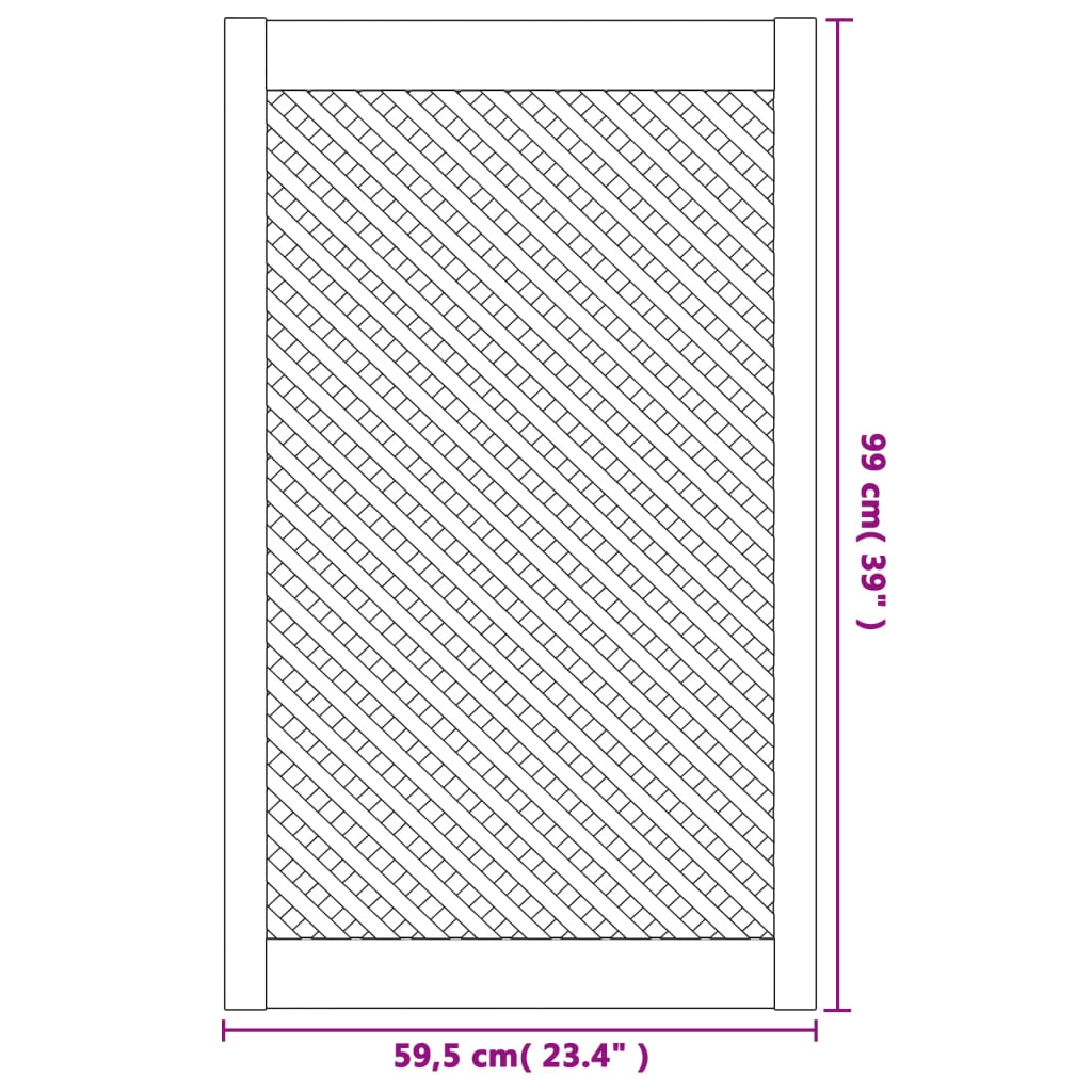 Schranktüren 2 Stk. Gitter-Design 39,5x39,5cm Massivholz Kiefer