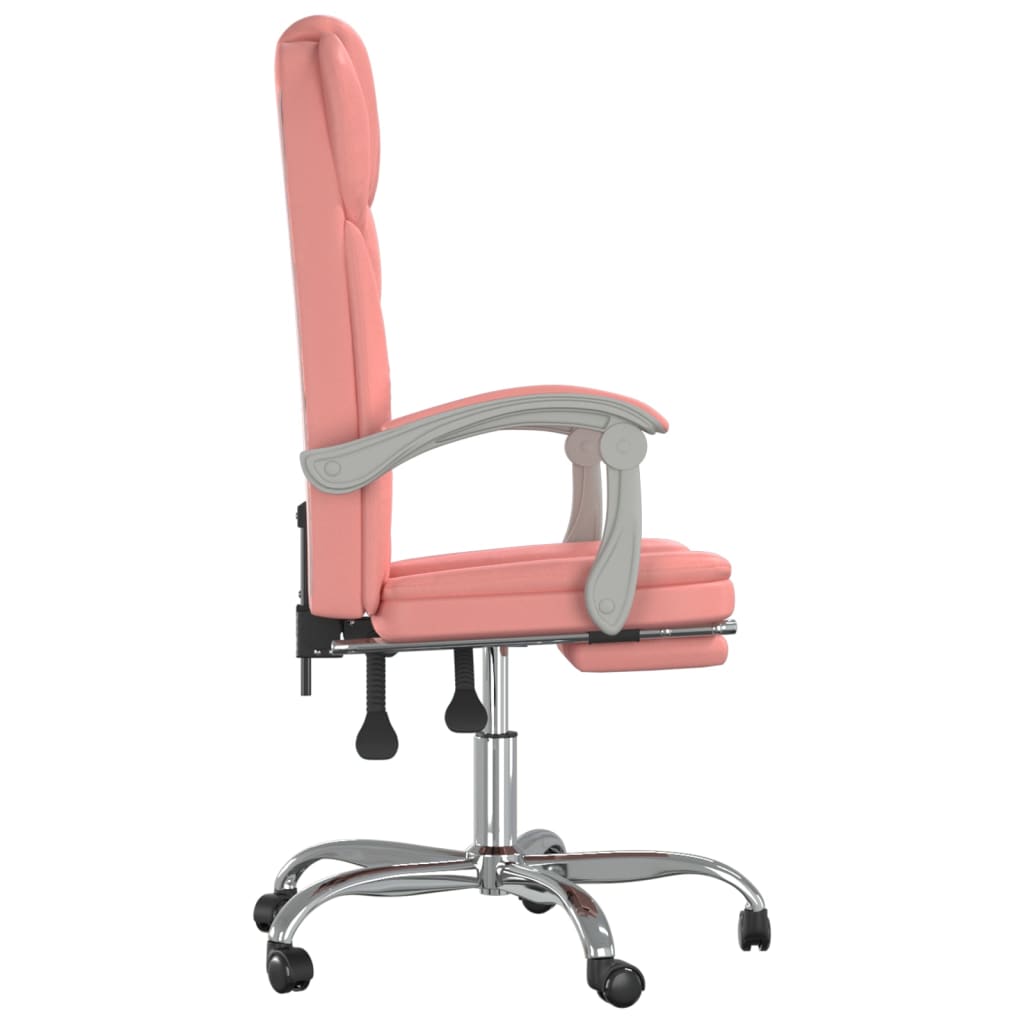 Bürostuhl mit Liegefunktion Schwarz Kunstleder