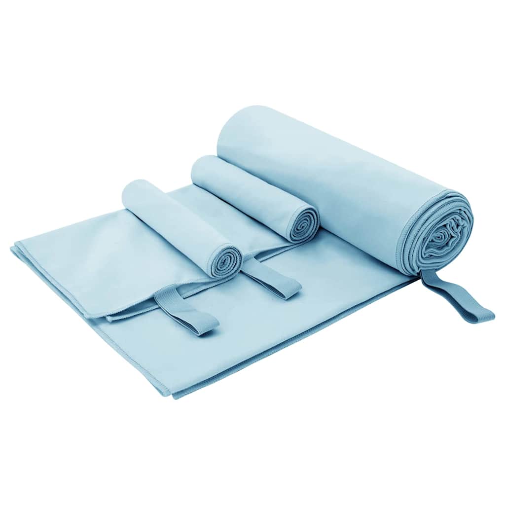 Sporthandtuch Set 3 pcs Schwarz Polyester und Polyamid