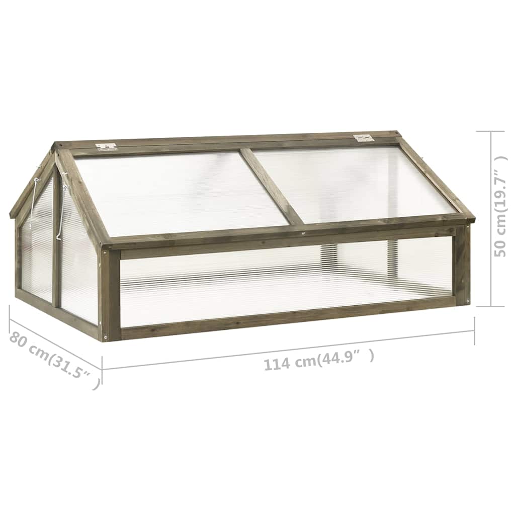 Gewächshaus Braun 114x80x50 cm Tannenholz