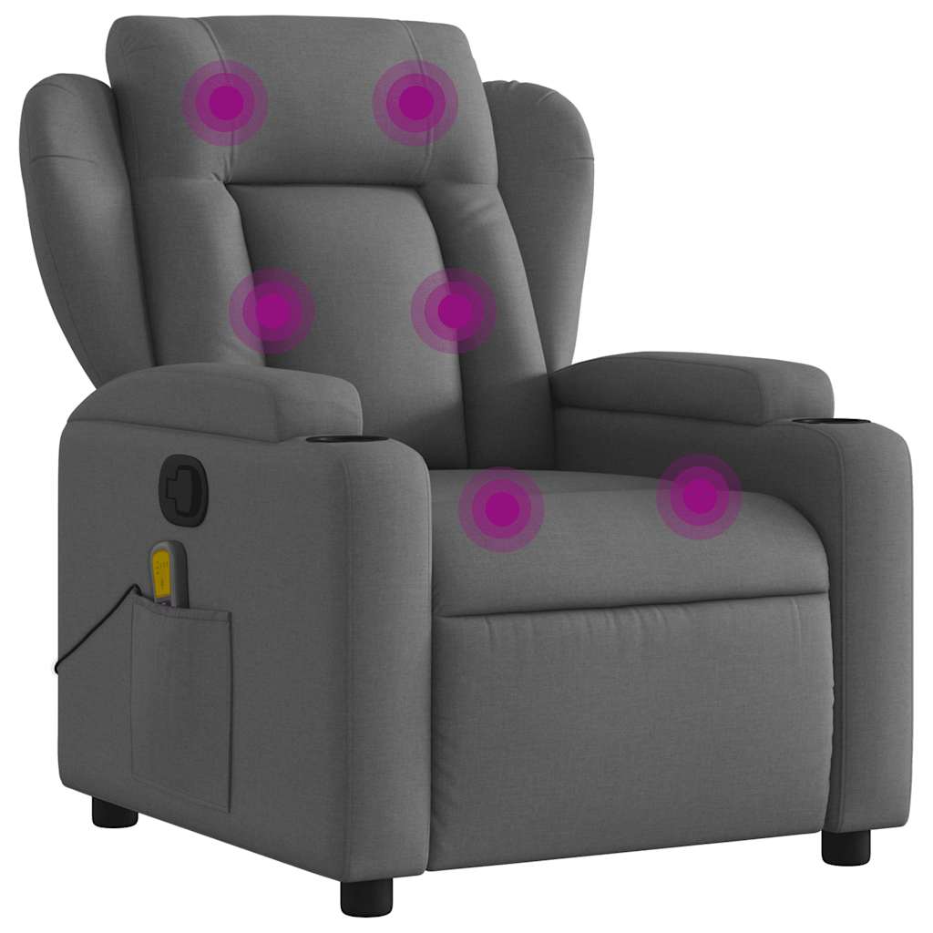 Relaxsessel Elektrisch Hellgrau Stoff