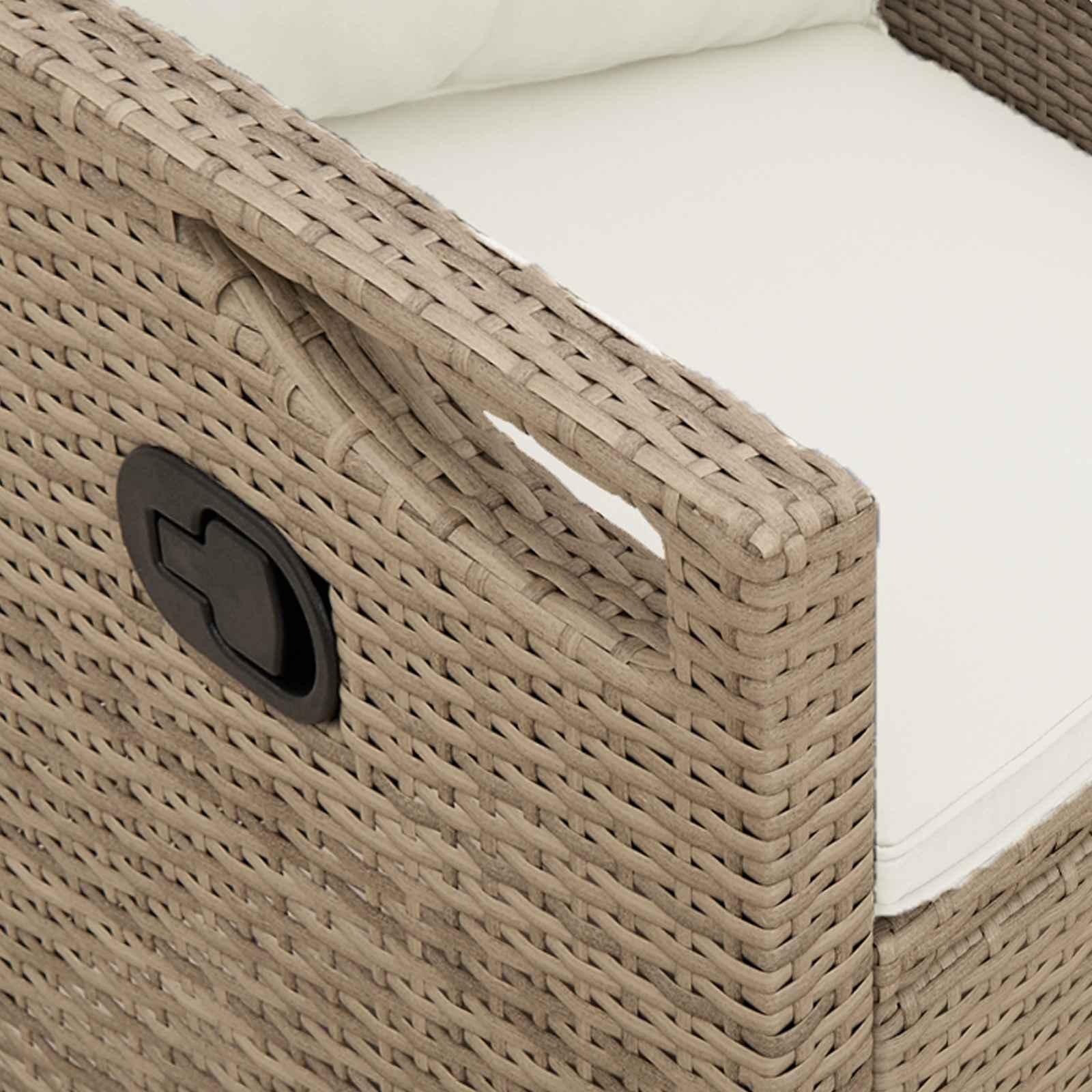Gartenbank Schwarz 105 x 60 x 112 cm Stahl und Polyester