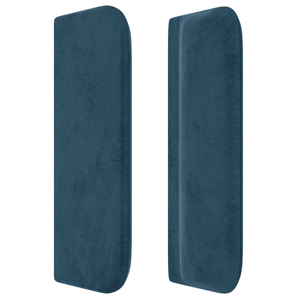 Kopfteil mit Ohren Dunkelblau 93x16x78/88 cm Samt
