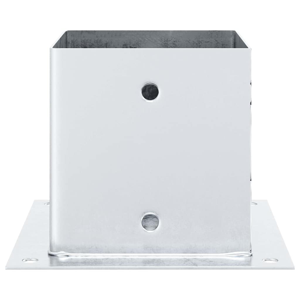 Pfostenträger Quadratisch 4Stk. Silber 46x46mm Verzinkter Stahl