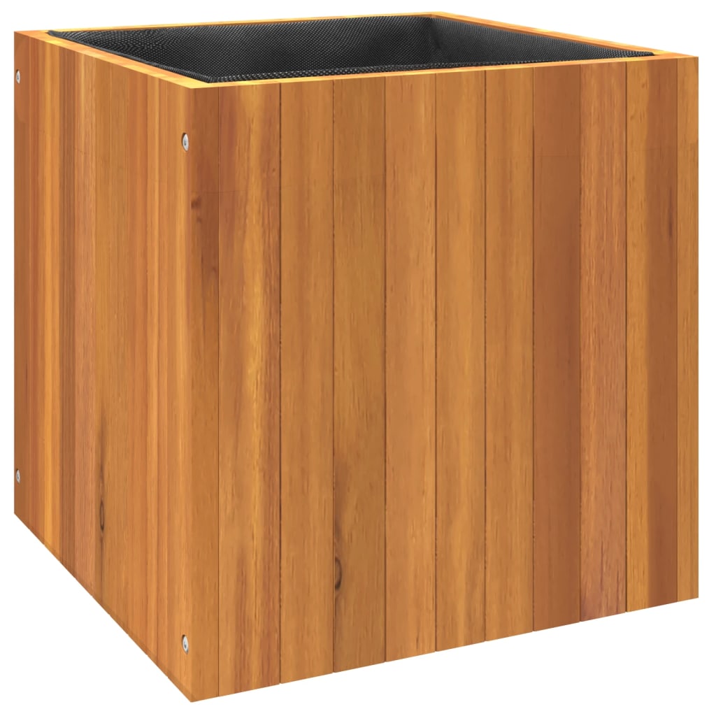 Pflanzkübel 25x25x25 cm Massivholz Akazie