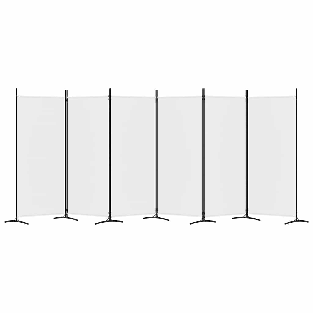 3-tlg. Raumteiler Weiß 260x180 cm Stoff