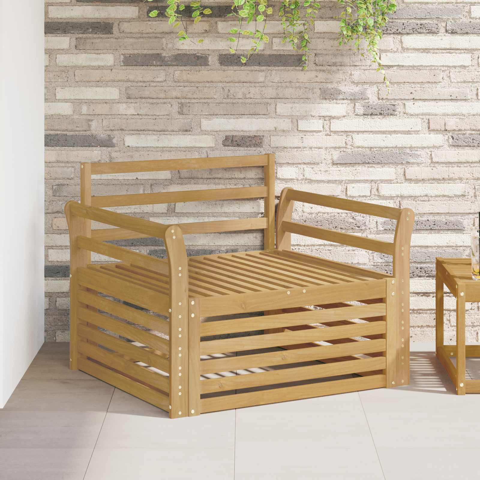 2 Stück Outdoor-Sofa Natur
