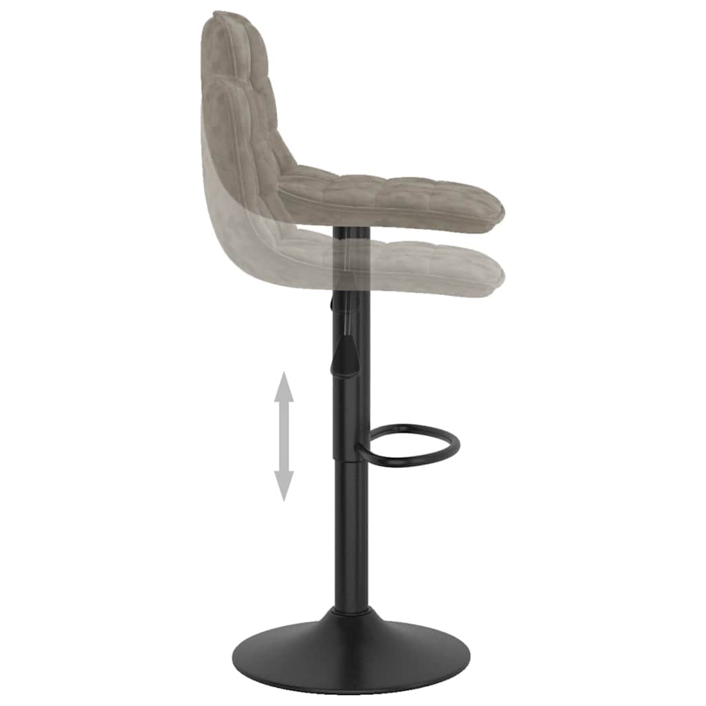 Barhocker 2 Stk. Hellgrün Samt