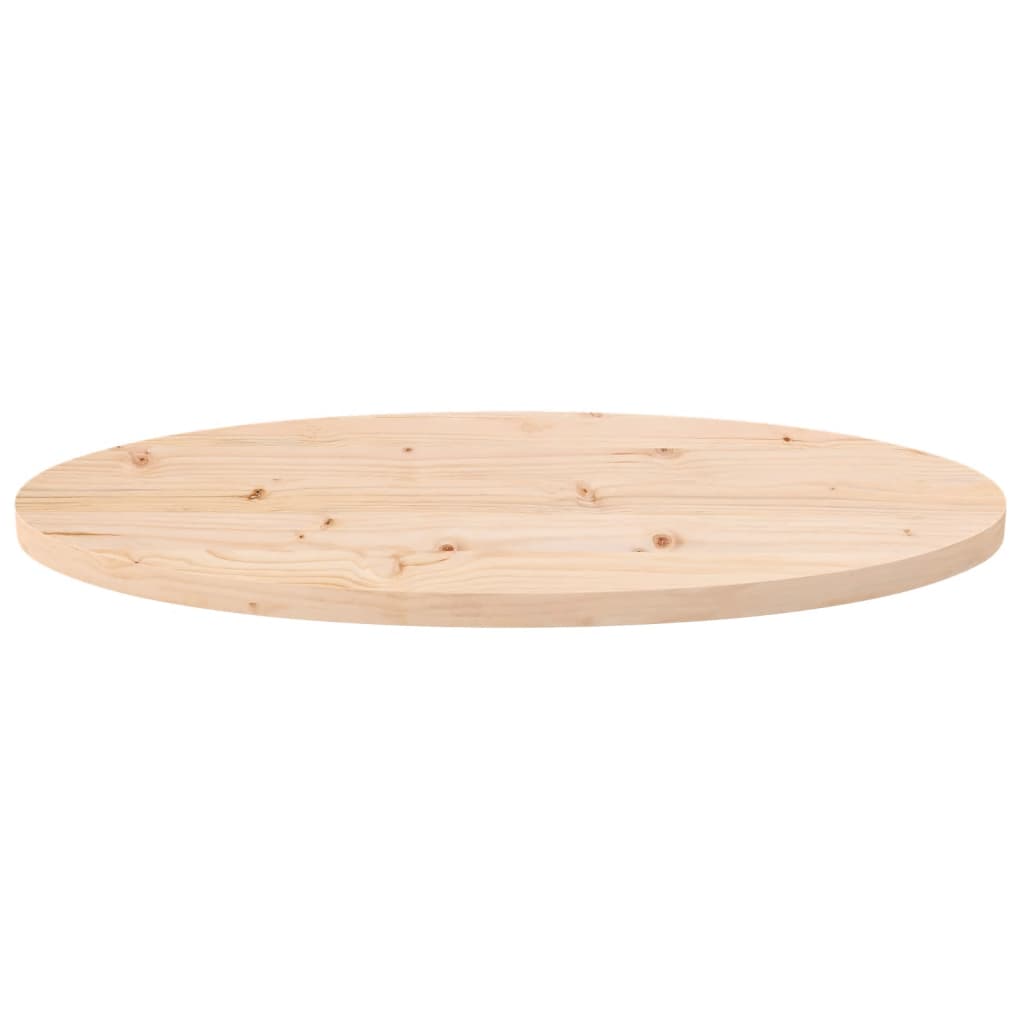 Tischplatte 70x35x2,5 cm Massivholz Kiefer Oval