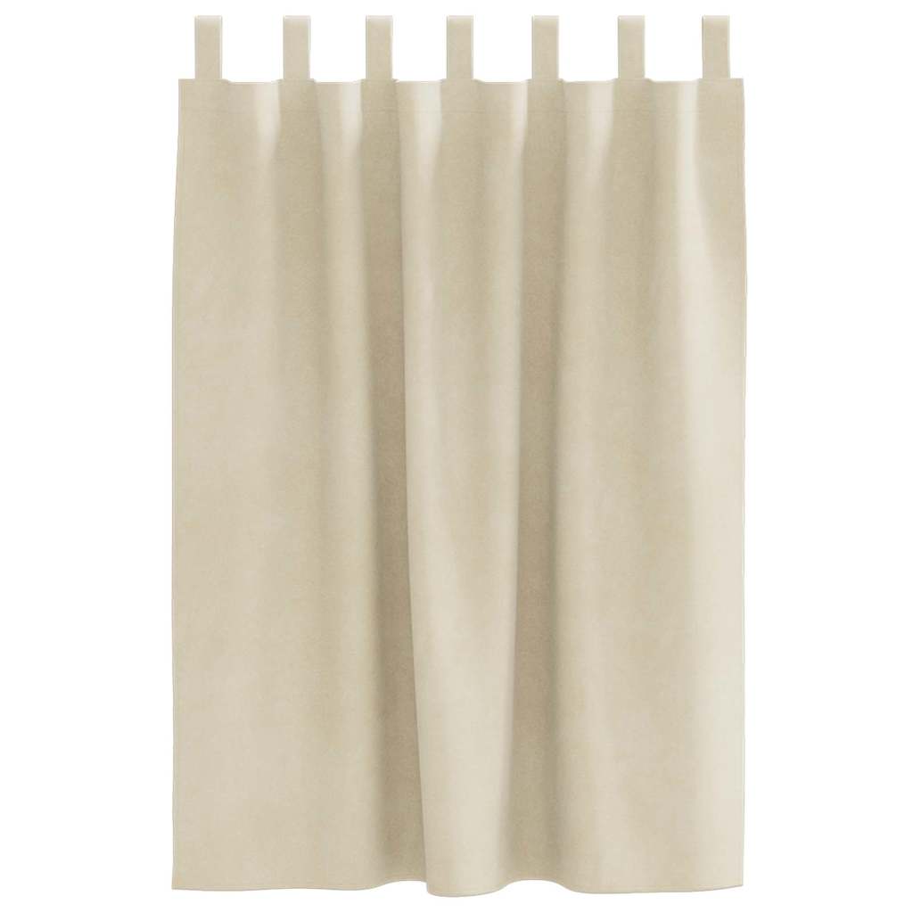 Verdunkelungsvorhänge 2 pcs Schwarz 140 x 140 cm Samt