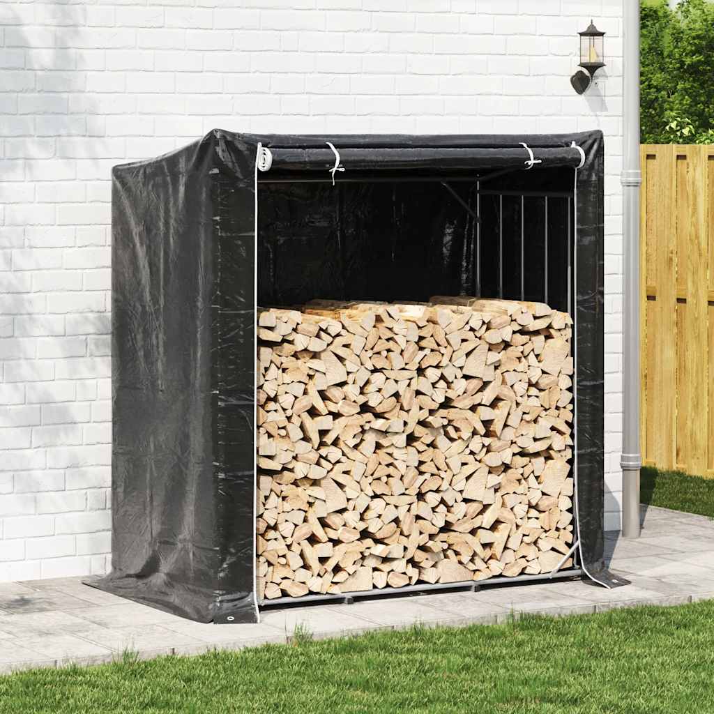 Brennholzregal mit Regenschutz 100,5x40,5x110,5 cm