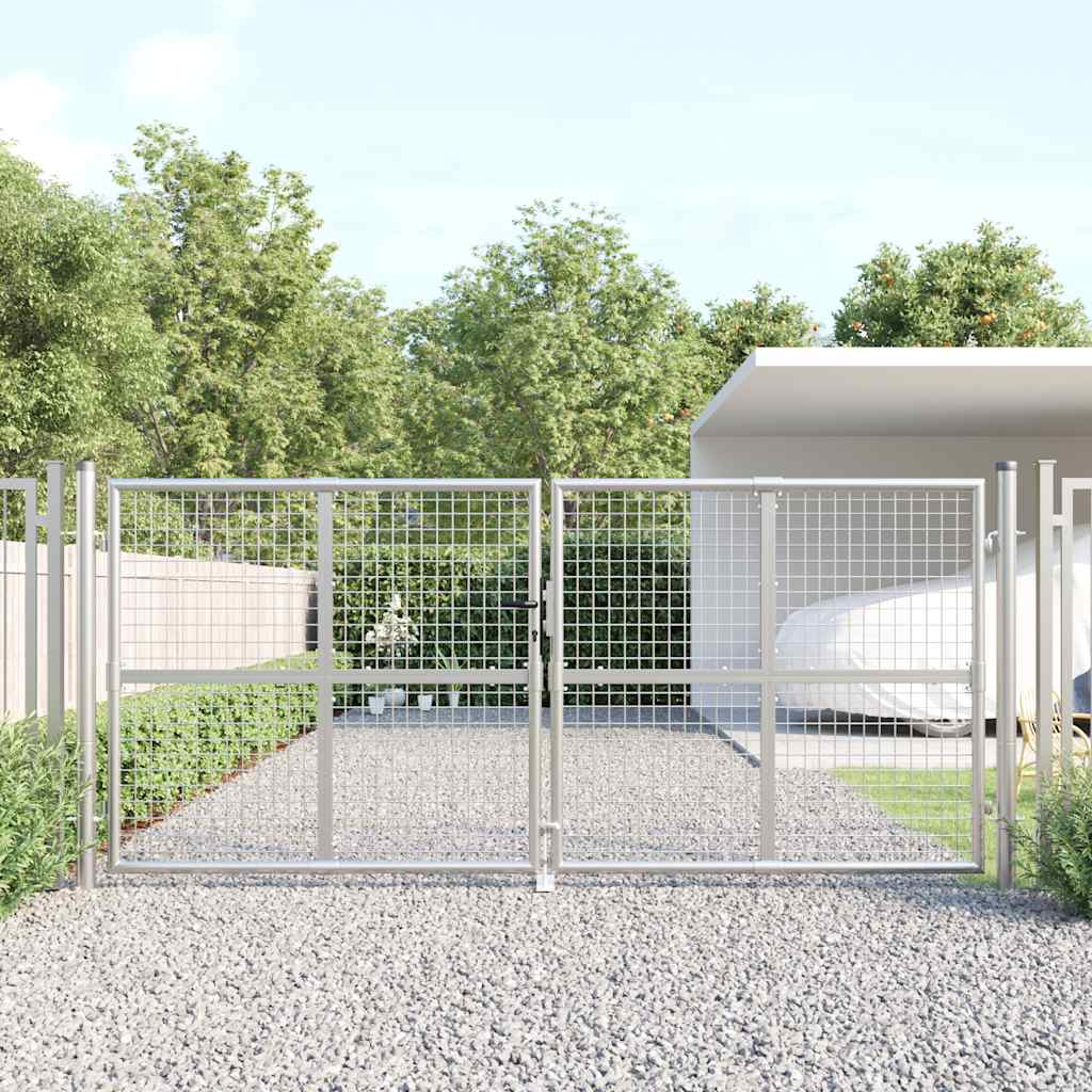 Maschen-Gartentor Anthrazit 300x125 cm Verzinkter Stahl