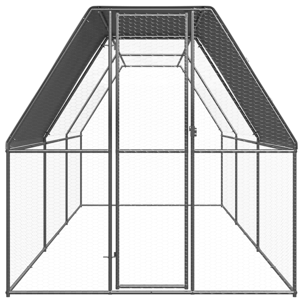 Outdoor-Hühnerkäfig 2x2x2 m Verzinkter Stahl