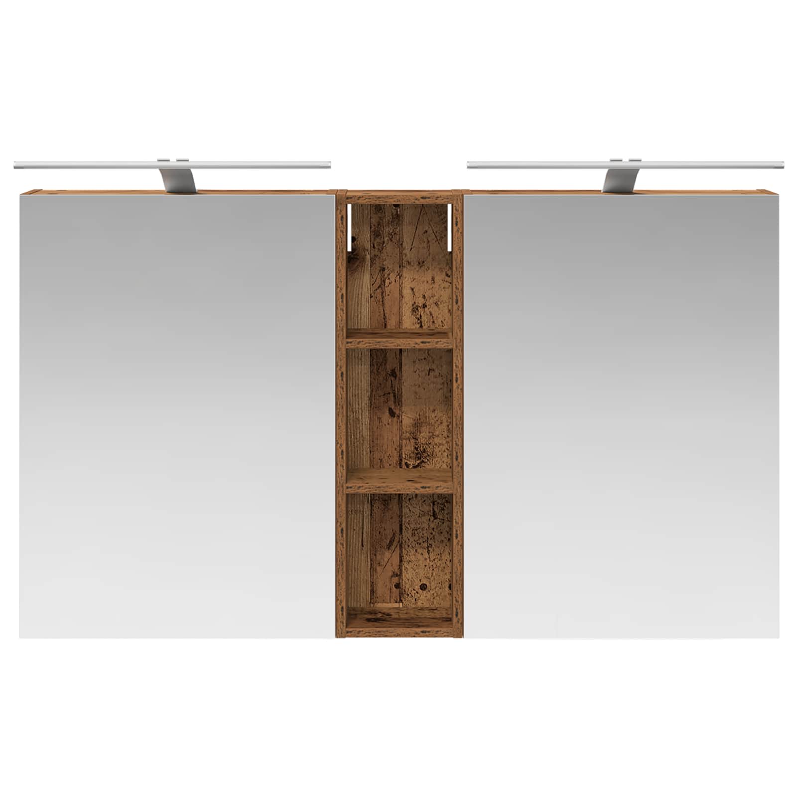 Badezimmerschrank-Set 3 pcs 80 x 10,5 x 50 cm Holzwerkstoff
