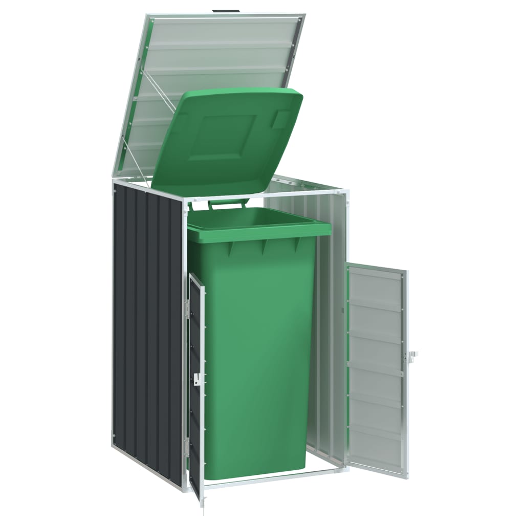 Mülltonnenbox für 1 Tonne Grün 72x81x115 cm Stahl