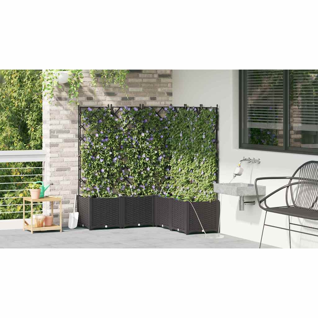 Garten-Pflanzgefäß 4 Stk. Braun 160 x 40 x 22 cm PP