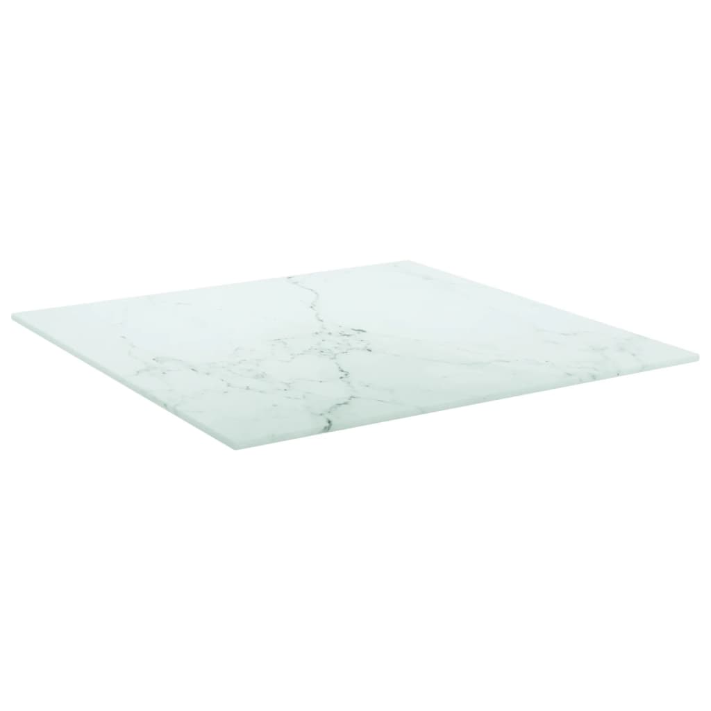 Tischplatte aus gehärtetem Glas quadratisch 700x700 mm