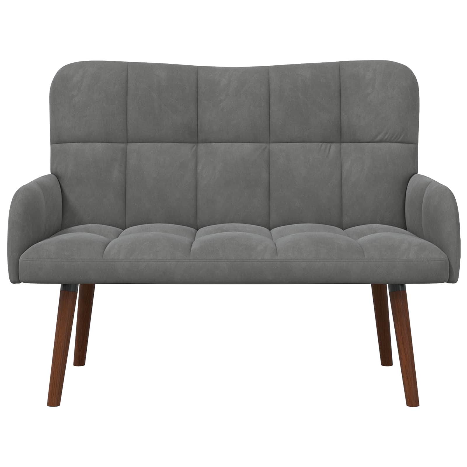 2-Sitzer Sofa Hellgrau 115 x 61 x 87 cm Samt (V)