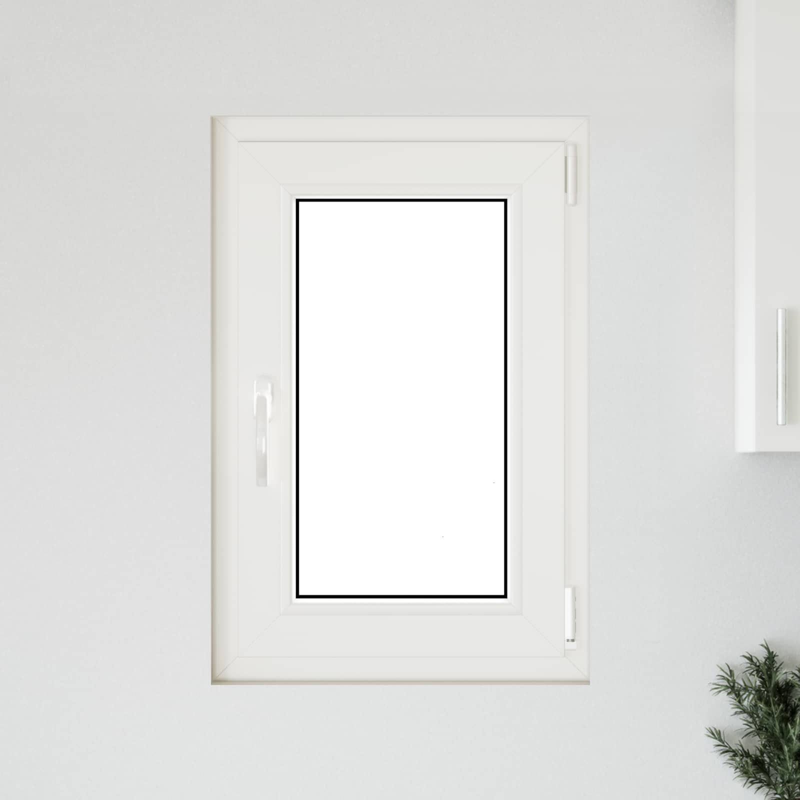 Kellerfenster RISOR 50 x 50 cm PVC und Glas Weiß