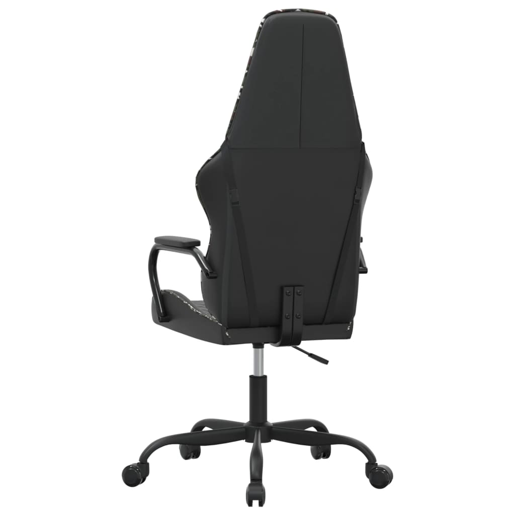 Gaming-Stuhl mit Massagefunktion Gold und Schwarz Kunstleder