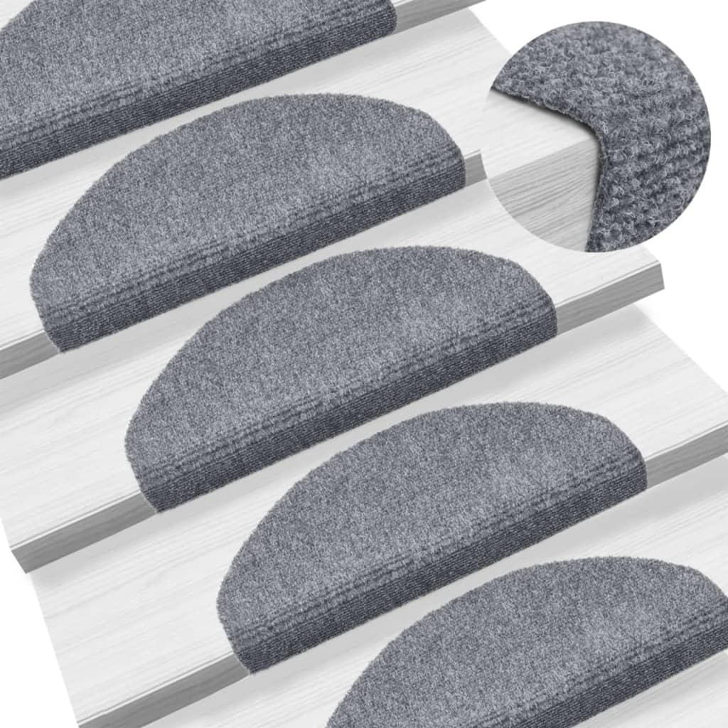 Stufenmatten Selbstklebend 15 Stk. 56x17x3 cm Hellbraun Halbrund