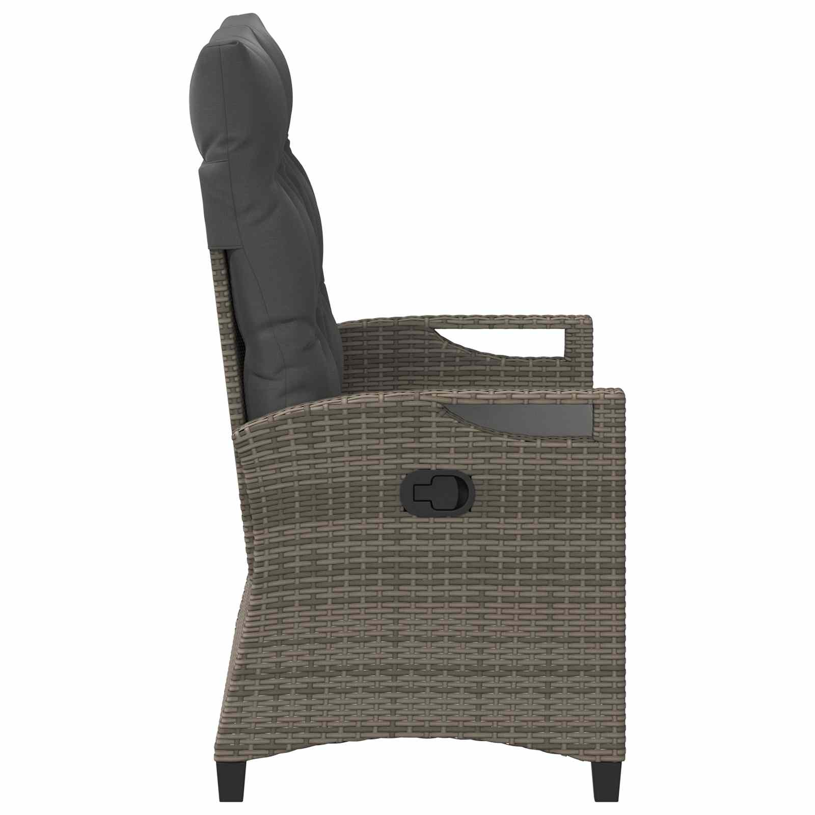 Gartenbank Schwarz 105 x 60 x 112 cm Stahl und Polyester