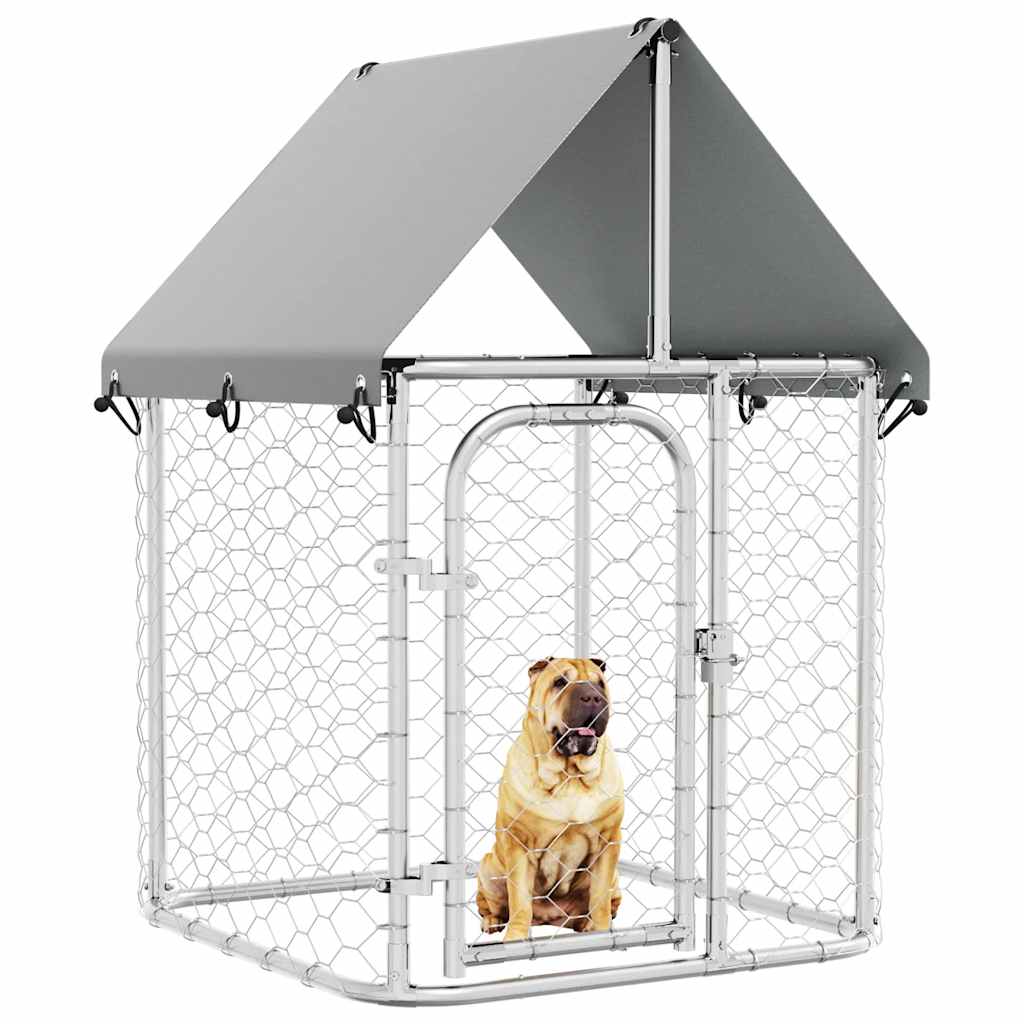 Outdoor-Hundezwinger mit Dach 400x200x150 cm