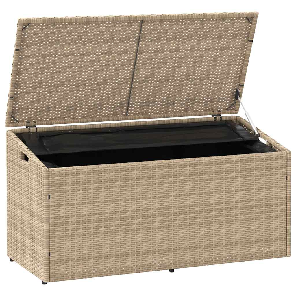 Garten-Aufbewahrungsbox Schwarz 110 x 50 x 58 cm Poly Rattan