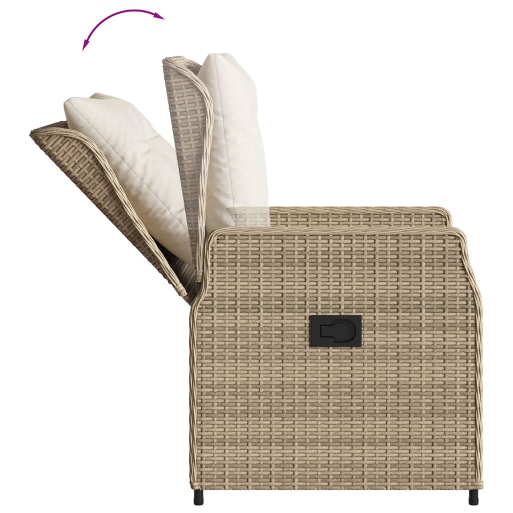 Gartensessel 2 Stk. Verstellbar Schwarz Poly Rattan