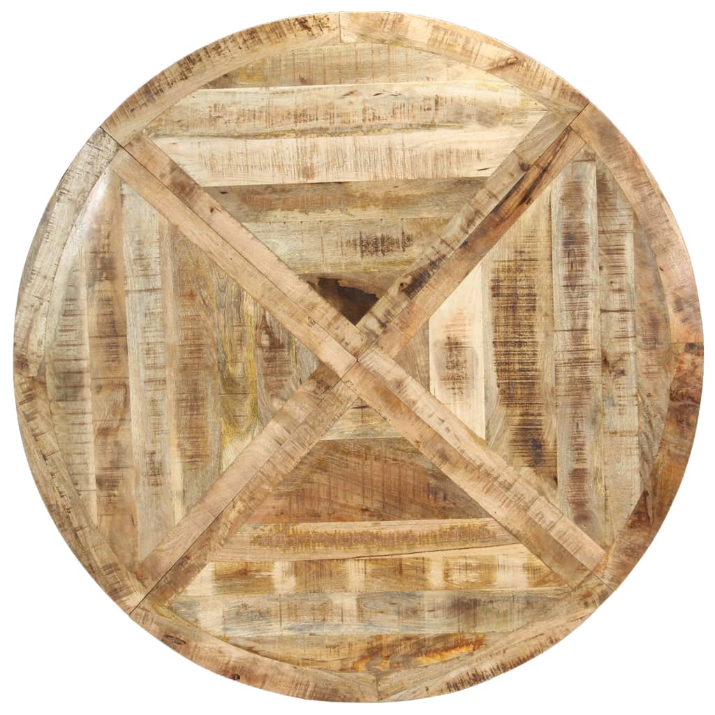 Esstisch Ø110x75 cm Raues Massives Mangoholz