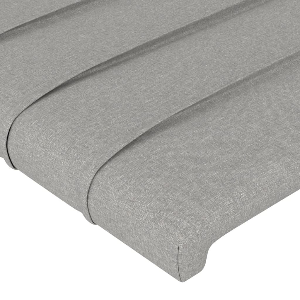 Kopfteil Hellgrau 80x5x118/128 cm Stoff