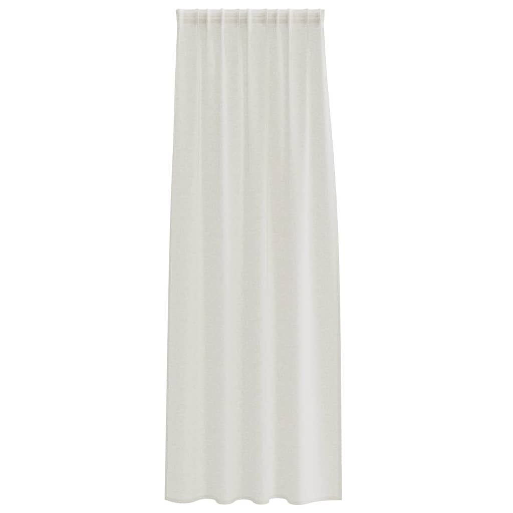 Voile-Vorhang mit Vorhängen 2 pcs Weiß 140 x 140 cm Polyester