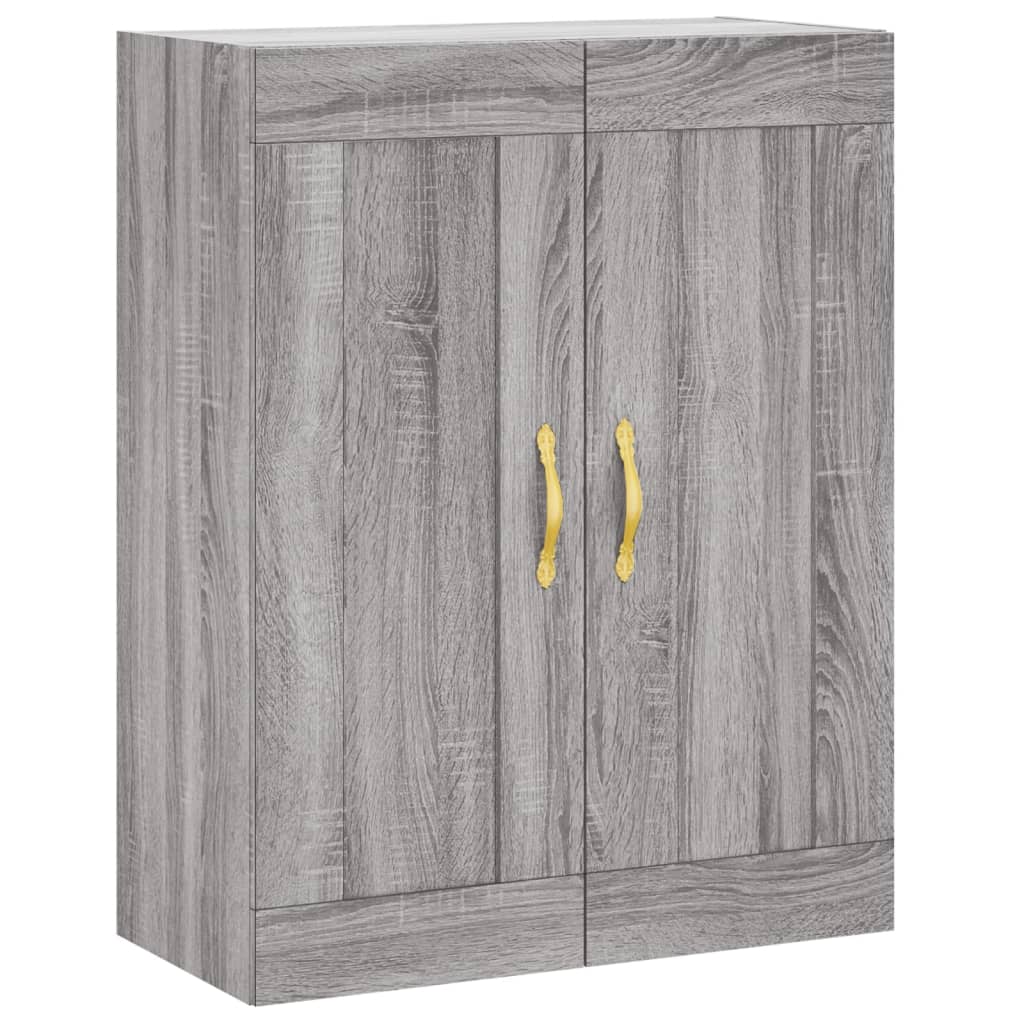 Highboard Betongrau 69,5x34x180 cm Holzwerkstoff