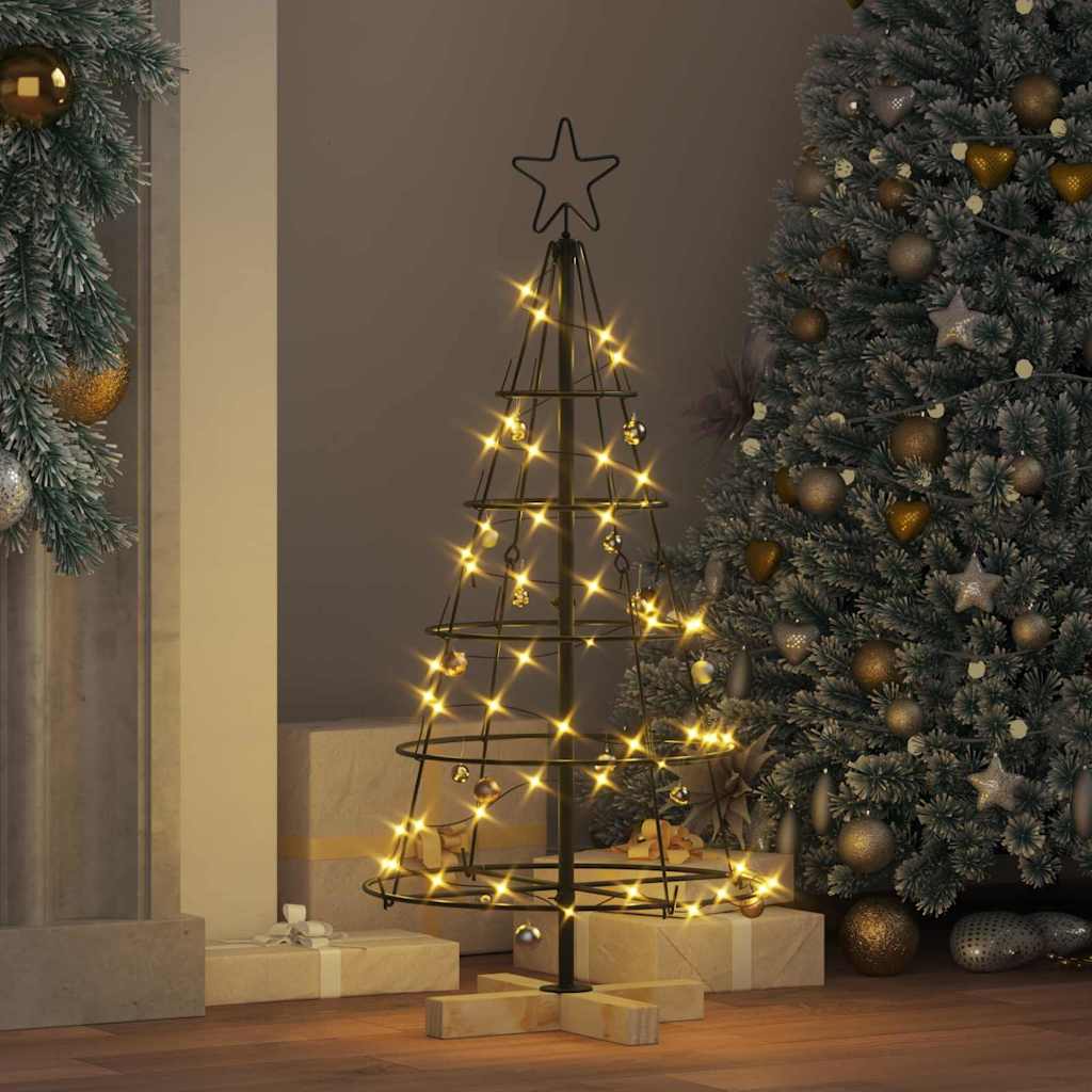 Weihnachtsdeko mit Ständer Schwarz 60 cm Stahl