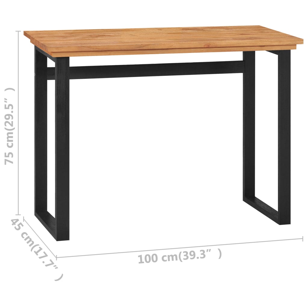 Schreibtisch 120x45x75 cm Massivholz Teak