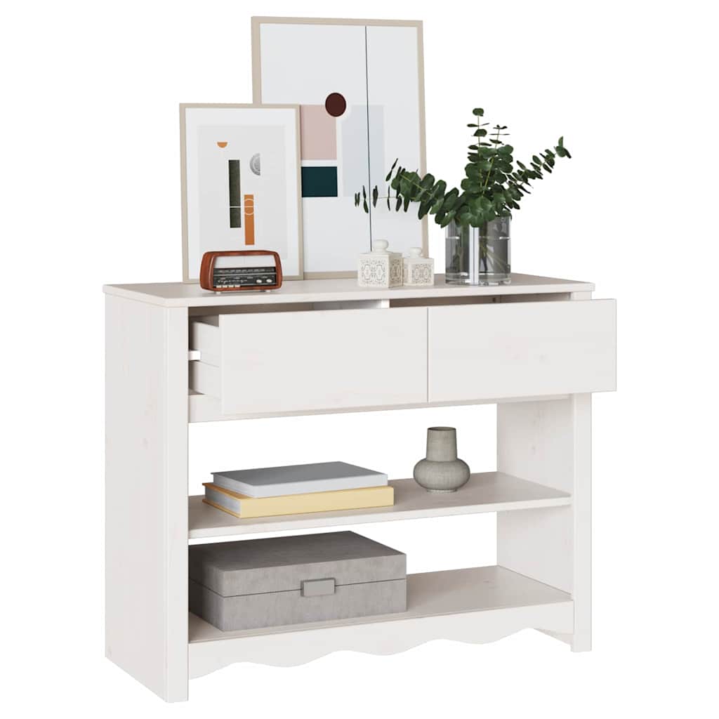 Konsolentisch mit Schubladen Drammen Eiche 89,5 x 37 x 73 cm