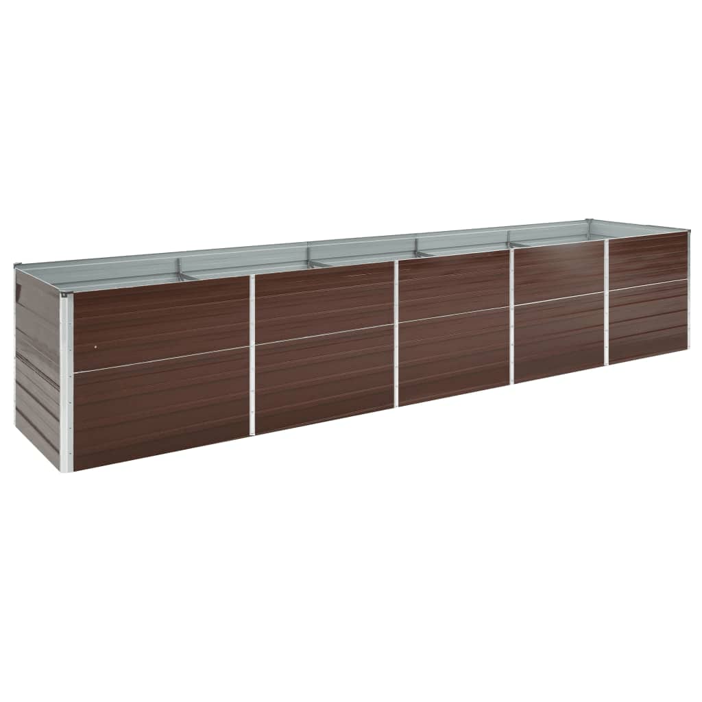 Hochbeet Braun 160 x 80 x 77 cm Verzinkter Stahl