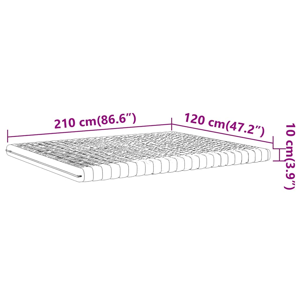 Schaumstoffmatratze Weiß 80x200 cm 7-Zonen Härtegrad 20 ILD