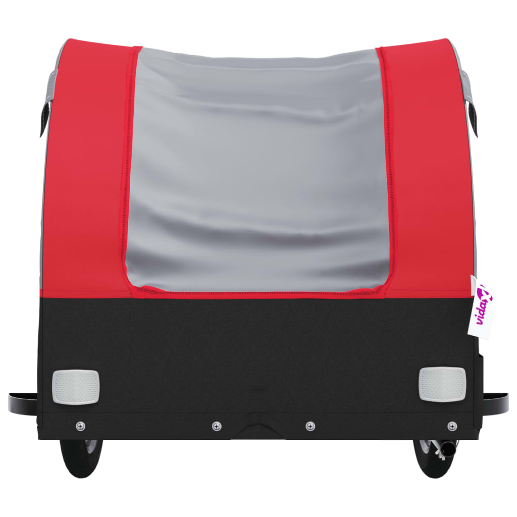 Fahrradanhänger Schwarz und Orange 30 kg Eisen