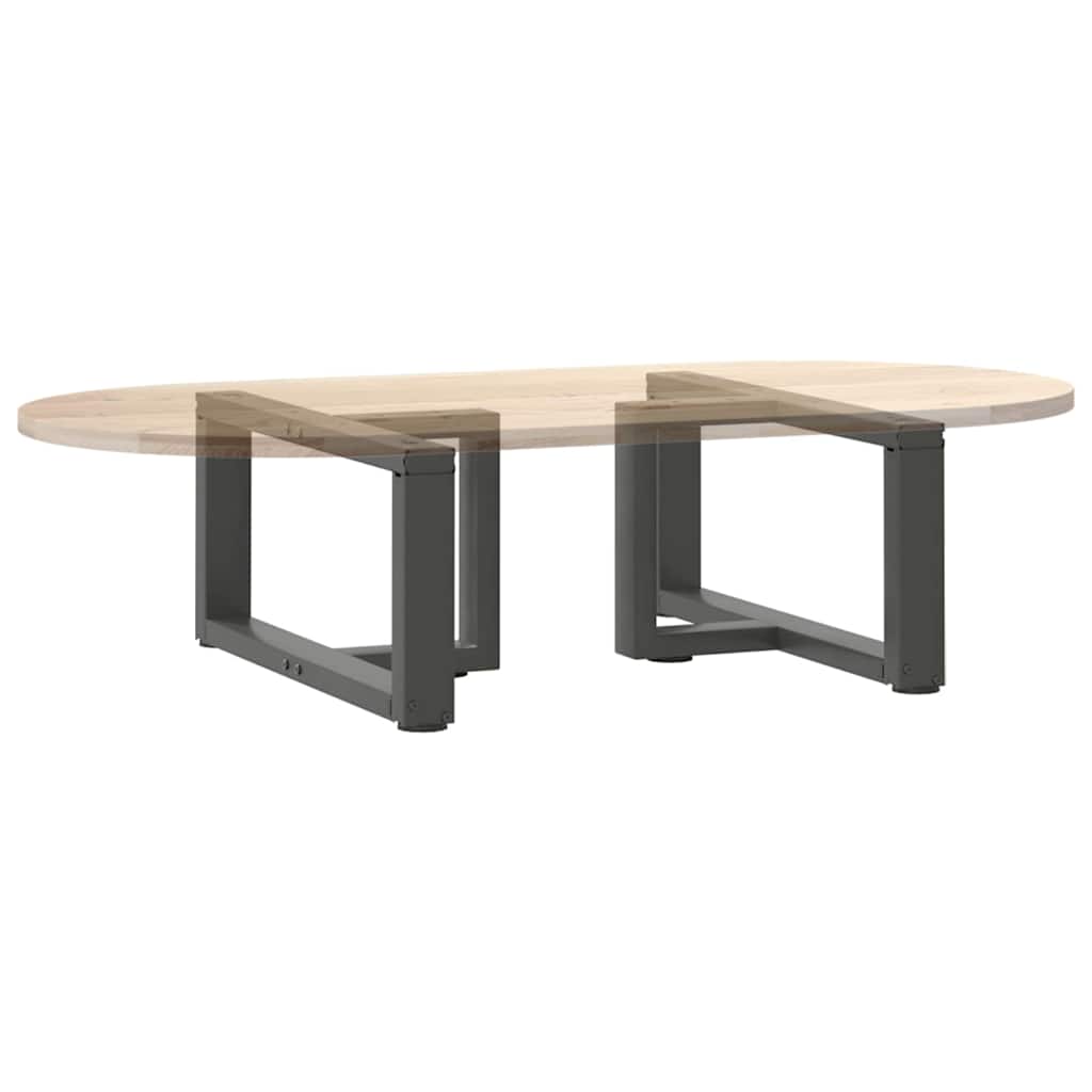 Couchtischbeine T-Form 2 Stk. Schwarz 30x25x(30-31) cm Stahl
