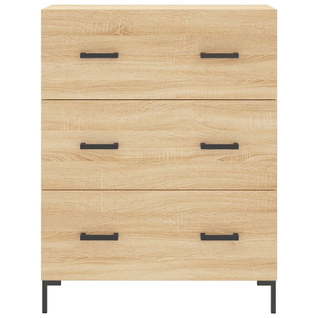 Highboard Betongrau 69,5x34x180 cm Holzwerkstoff