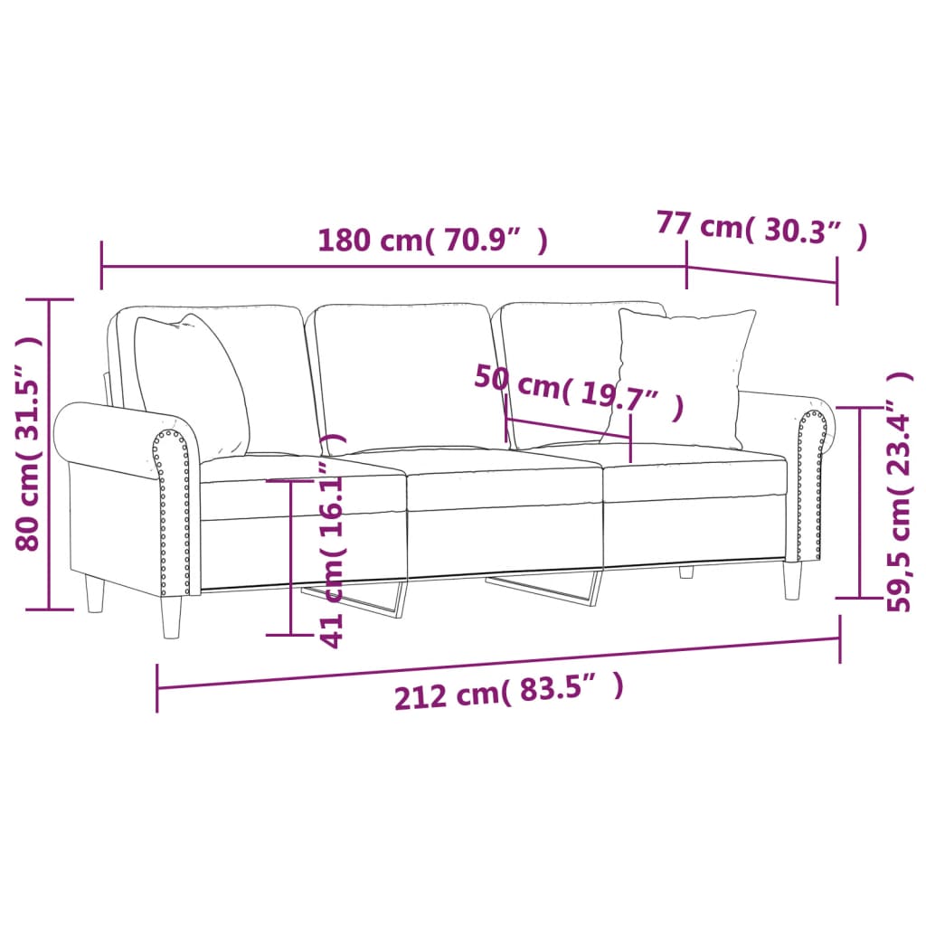2-Sitzer-Sofa mit Zierkissen Dunkelgrün 120 cm Samt