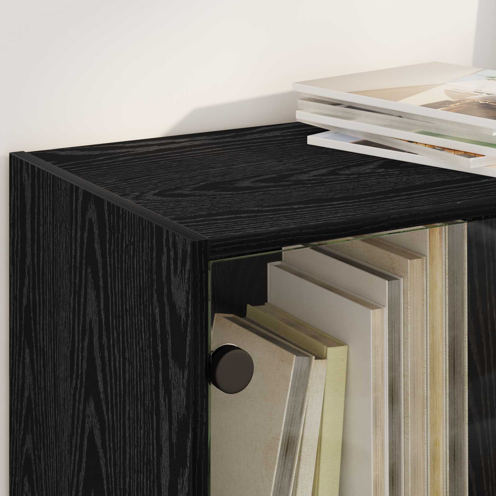 Bücherschrank mit Türen Weiß 136x37x142 cm Holzwerkstoff