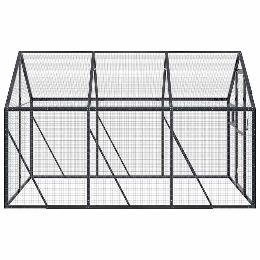 Voliere Anthrazit 179x100x185 cm Aluminium