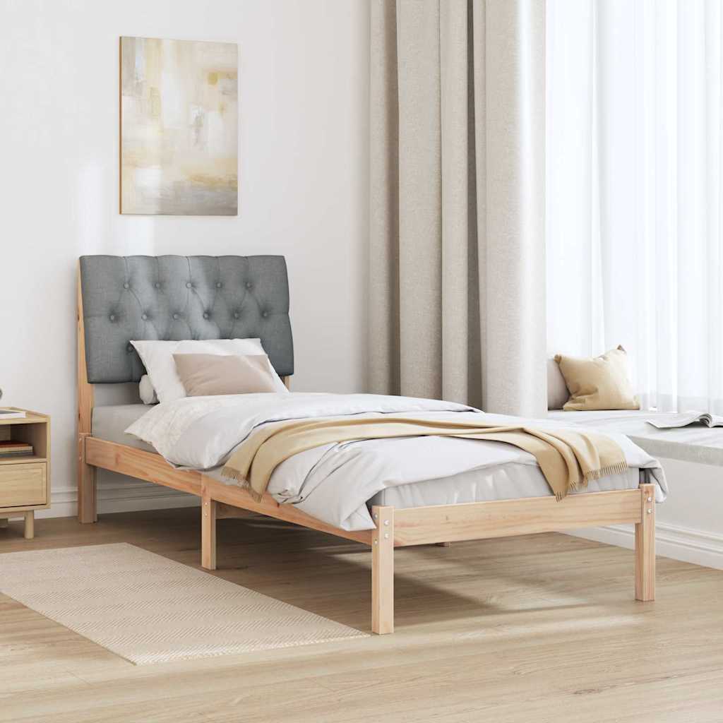 Bettgestell mit gepolstertem Kopfteil Braun 200 x 200 cm