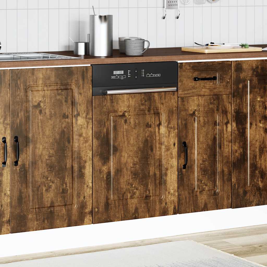Herdumbauschränke 2 Stk. Kalmar Weiß Holzwerkstoff