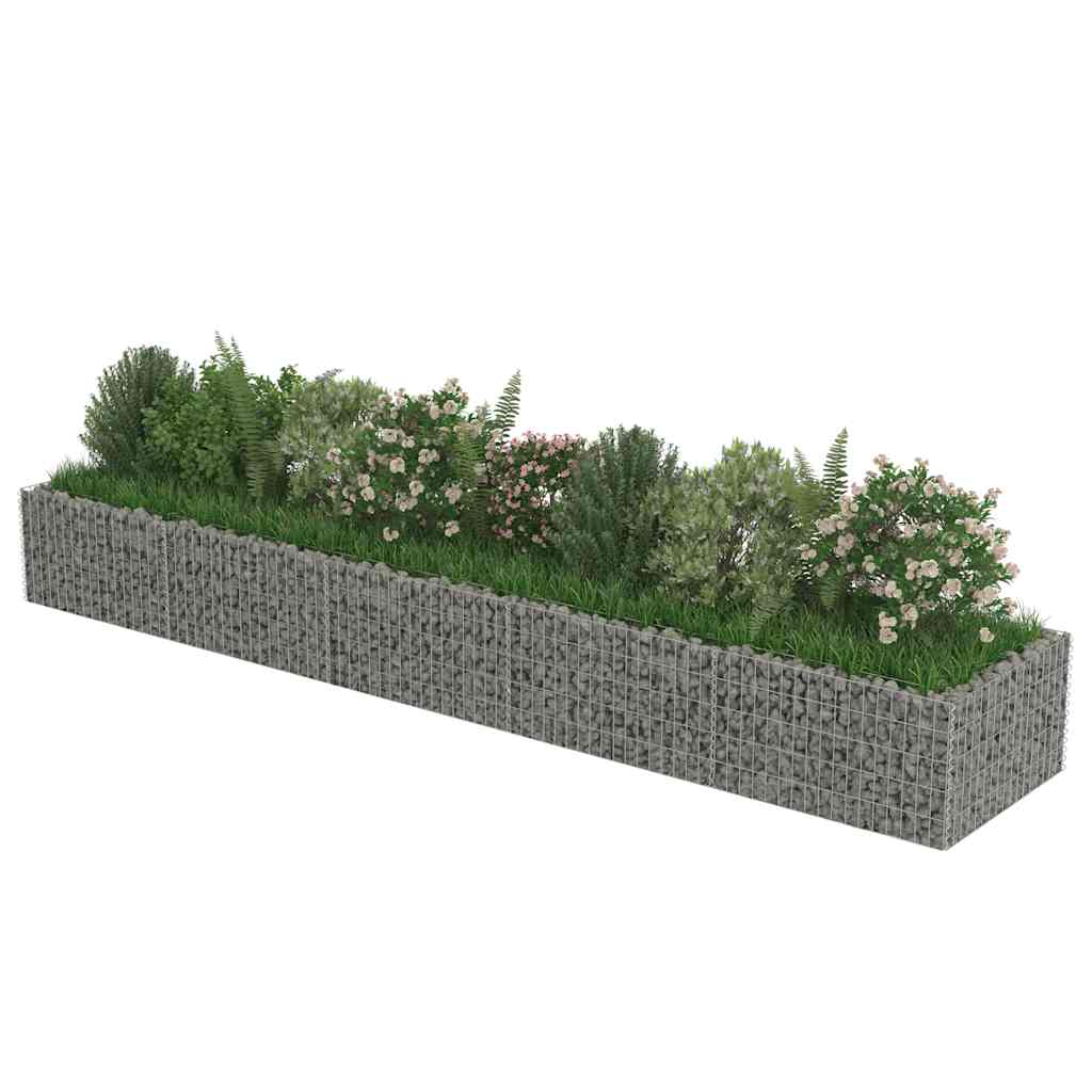 Gabionen-Hochbeet Verzinkter Stahl 450×90×100 cm